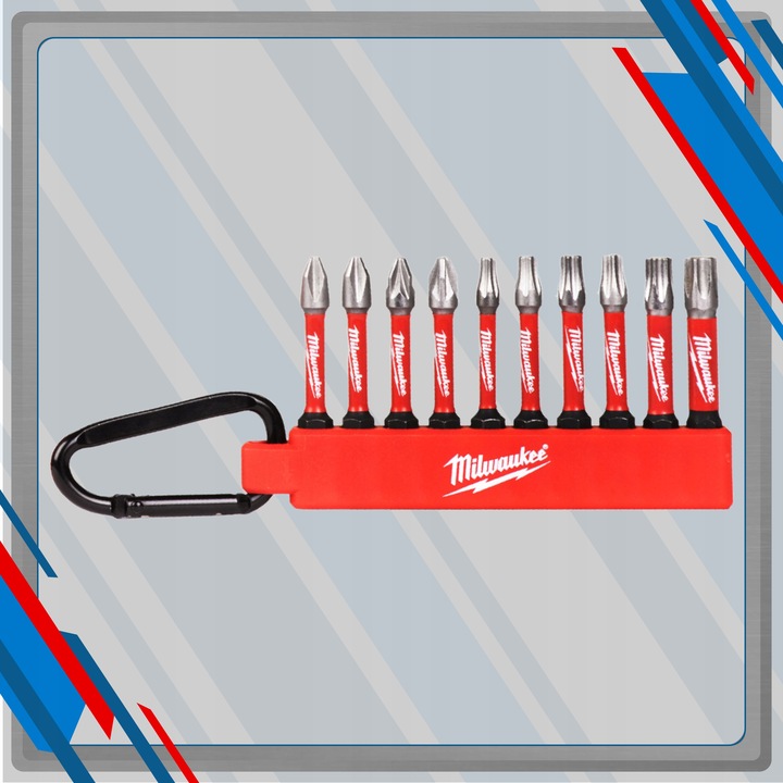 Bity udarowe do WKRĘTARKI zestaw 10 szt. Milwaukee KARABIŃCZYK