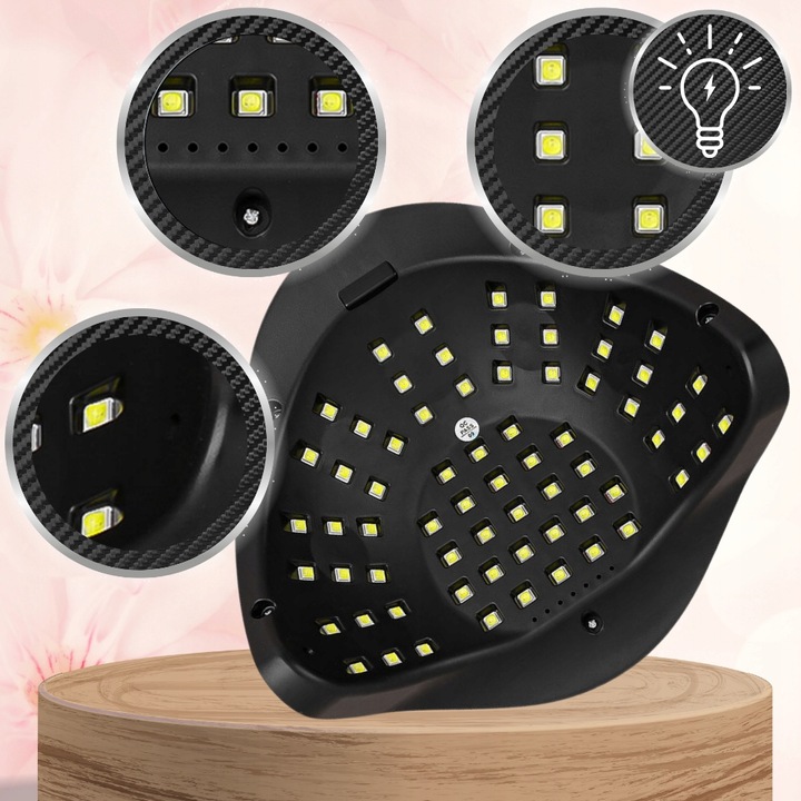 Mocna Lampa Do Paznokci Hybryd Żeli UV LED Sun x10 Max LCD Z Rączką