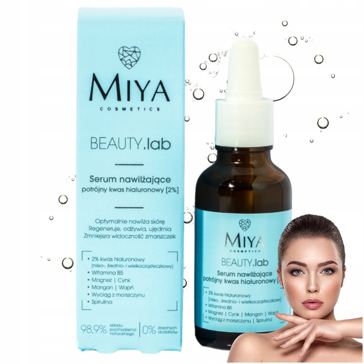 Serum Nawilżające z Potrójnym Kwasem Hialuronowym Rozświetlające [2%] 30 ml