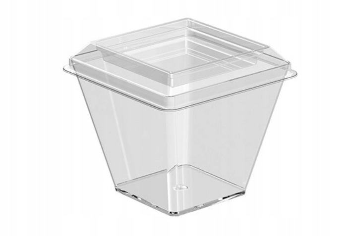 Pojemniki pucharki do deserów przekąsek z pokrywką 120ml 50sztuk