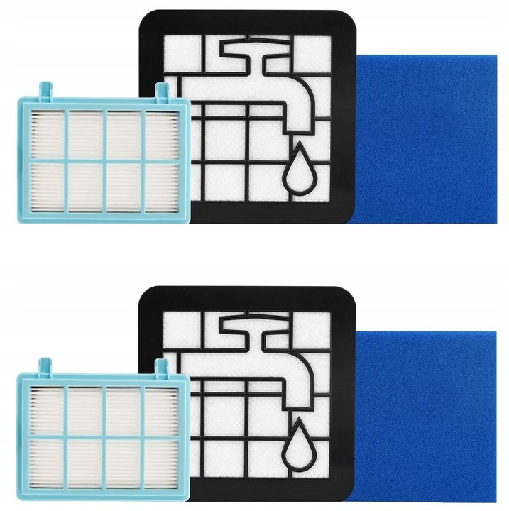 2x Filtr do odkurzacza PHILIPS PowerPro Compact FC9331 FC9333