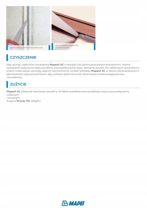 Silikon sanitarny Mapesil AC Mapei kolor 100 biały 310 ml