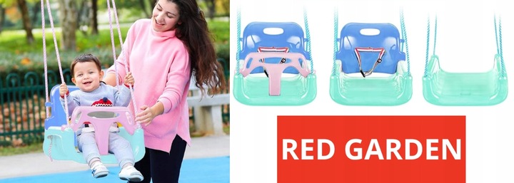 Huśtawka Ogrodowa Modułowa domowa dla Dzieci 3w1 Mocna na Linach