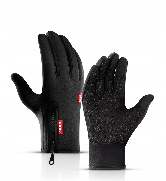 Rękawiczki termiczne ocieplane termoaktywne zimowe czarne ciepłe do