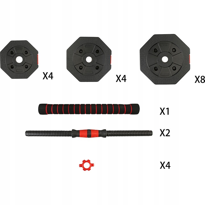 Hantle regulowane bitumiczne 40kg ZESTAW HANTLI 2x20kg obciążenie