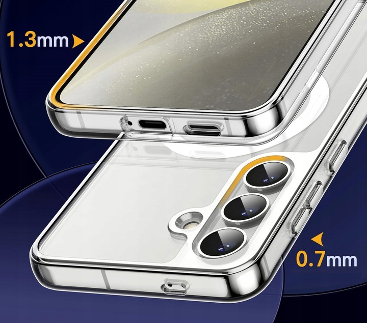 Etui Do SAMSUNG GALAXY S24 +Szkło 9H WZMACNIANE 360° do MAGSAFE CLEAR CASE