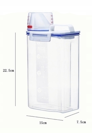 POJEMNIK PUDEŁKO na KARMĘ z MIARKĄ dla PSA KOTA 2L