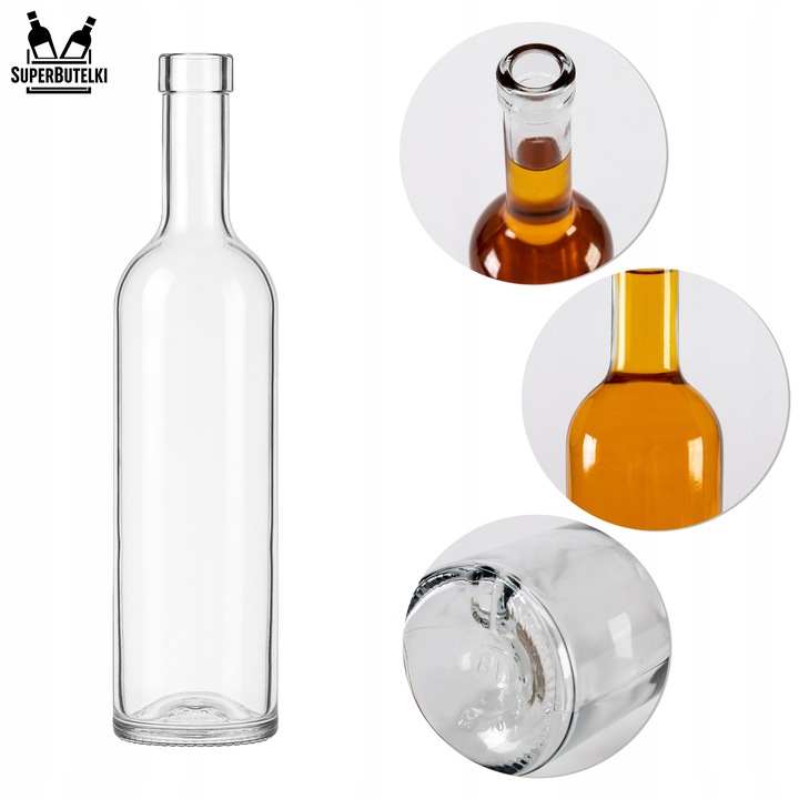 50x BUTELKI FUTURA 500ml 0,5L NA NALEWKI BIMBER WHISKY LIKIERY WINO SOKI