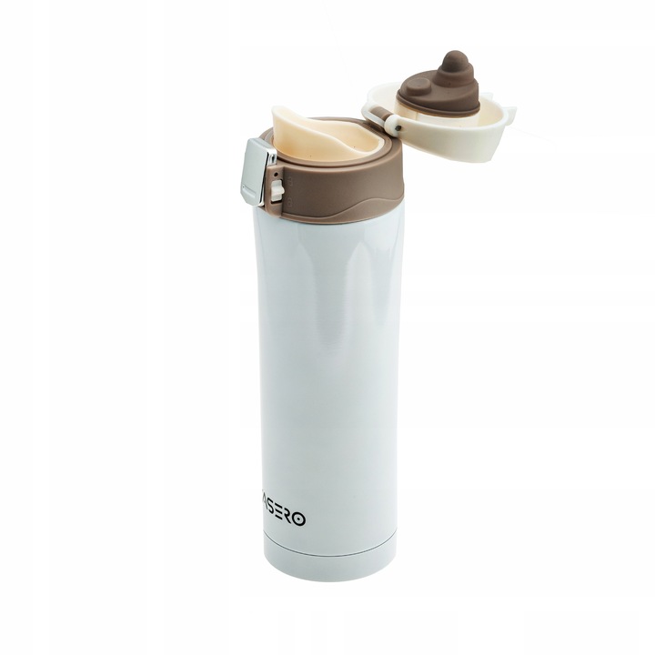 KUBEK TERMICZNY TERMOS na herbatę kawę z ustnikiem BLOKADA PRÓŻNIOWY STAL