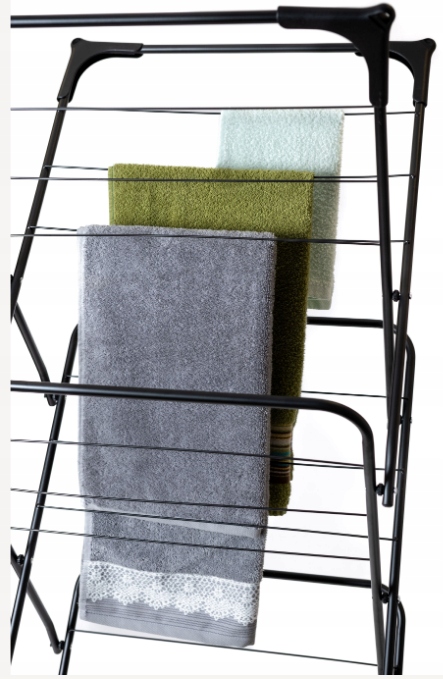 3 POZIOMOWA STOJĄCA SUSZARKA PIONOWA NA PRANIE DO UBRAŃ SKŁADANA WYSOKA