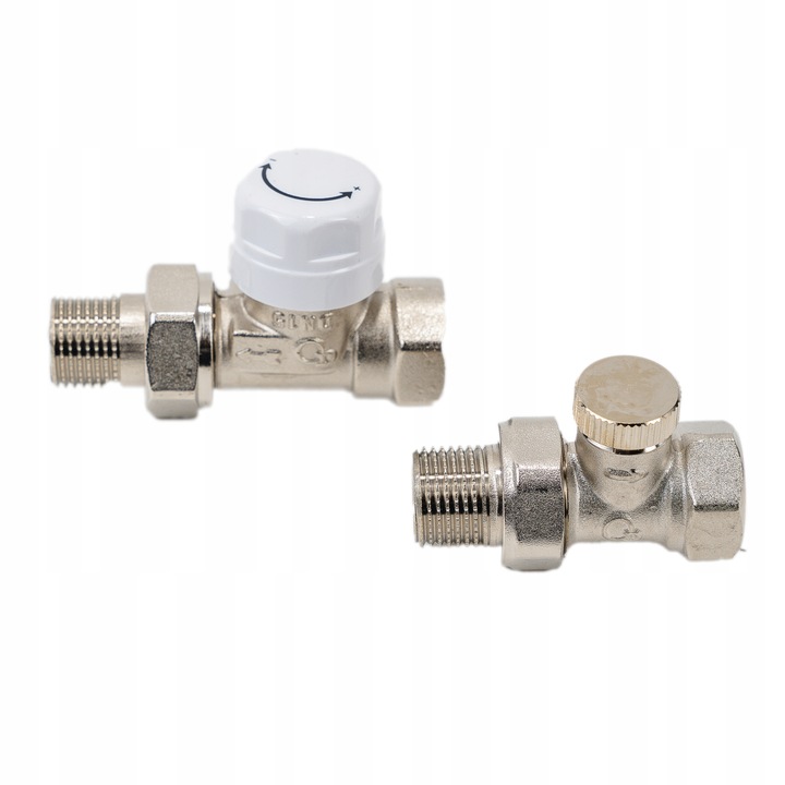 ZESTAW TERMOSTATYCZNY PROSTY ZAWÓR ZASILAJĄCY POWROTNY GŁOWICA DO