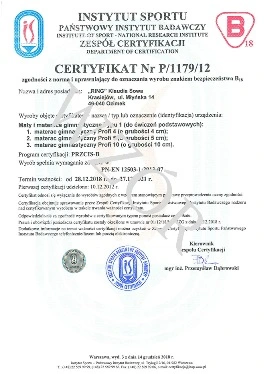 SZKOLNY MATERAC GIMNASTYCZNY RING SKAJ 10cm MIĘKKI