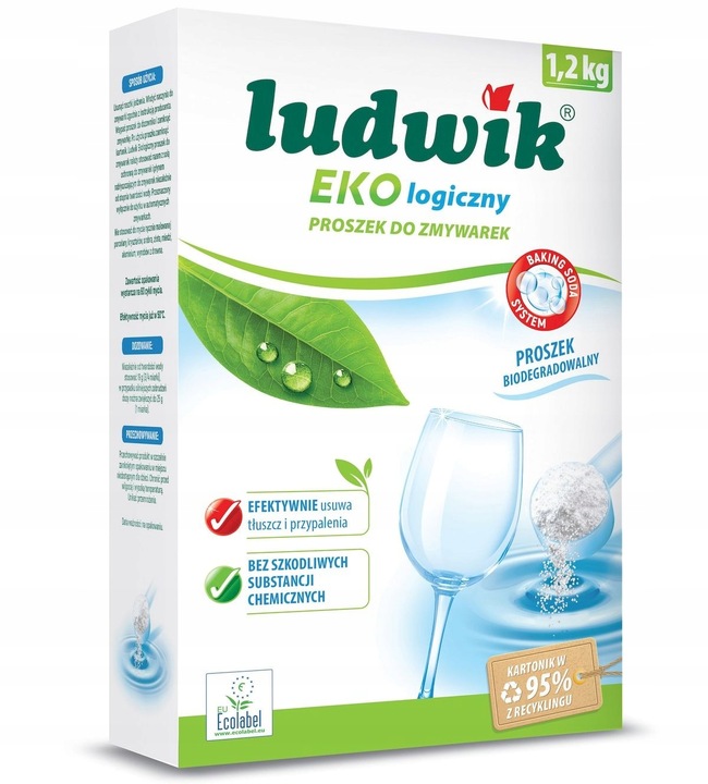 Eko proszek do zmywarki, EU Ecolabel, 1,2kg, Ludwik Ekologiczny