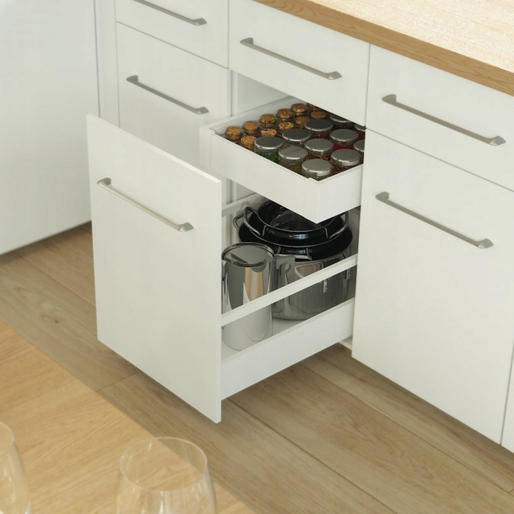 Szuflada GTV AXIS PRO H86 L500, cichy domyk, biały,