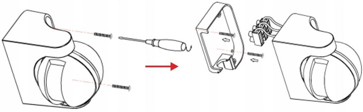 ŚCIENNY CZUJNIK RUCHU ZMIERZCHU PIR ZEWNĘTRZNY LED NATYNKOWY CZUJKA SENSOR