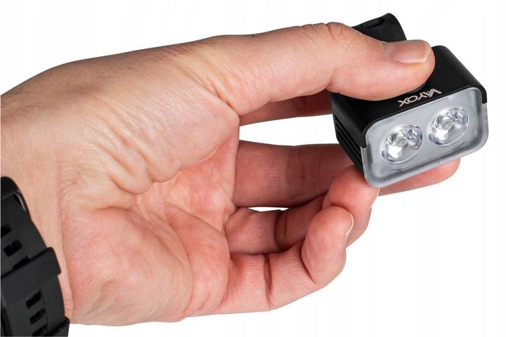 LAMPKA ROWEROWA PRZÓD NA KIEROWNICE ŚWIATŁO LED OŚWIETLENIE ROWER USB VAYOX