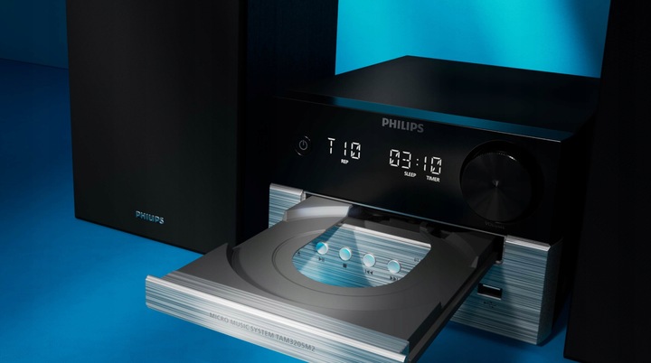 Mikrowieża Bass Reflex 20W Bluetooth 5.4 FM CD MP3 USB Philips