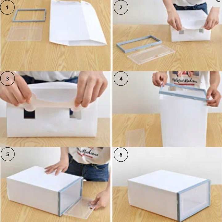 Pudełka na buty organizer szafka stojak pojemnik na obuwie x10 szt z