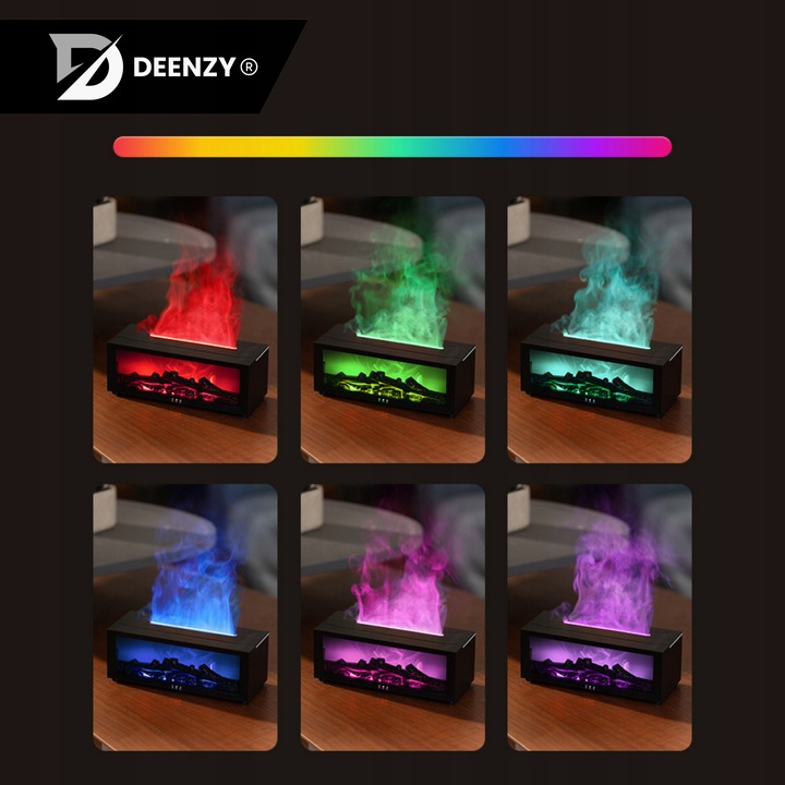 NAWILŻACZ POWIETRZA KOMINEK LED RGB DYFUZOR AROMATERAPIA TIMER + PILOT