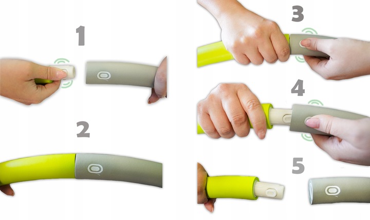 DrFit Hula Hop klasyczne składane odchudzające cardio ø100cm szaro-zielone