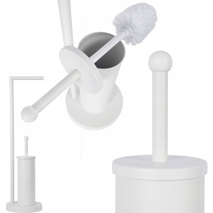 STOJAK uchwyt NA PAPIER TOALETOWY ze szczotką do wc elegancki praktyczny
