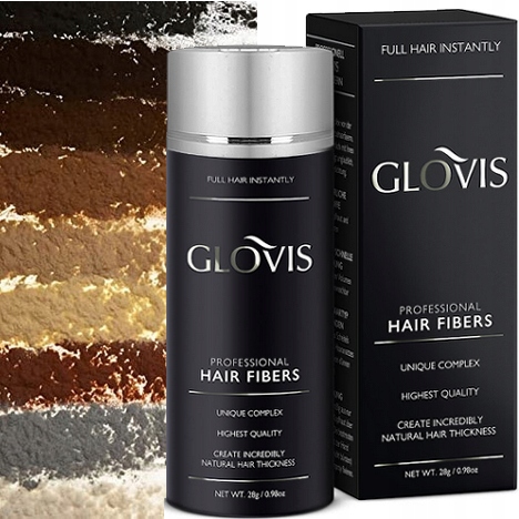 Włókna GLOVIS 28g - Zagęszczanie Włosów Mikrowłókna Łysienie Jakość*