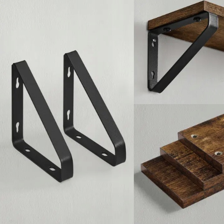 Zestaw półek ściennych wiszących rustic loft styl industrialny 3