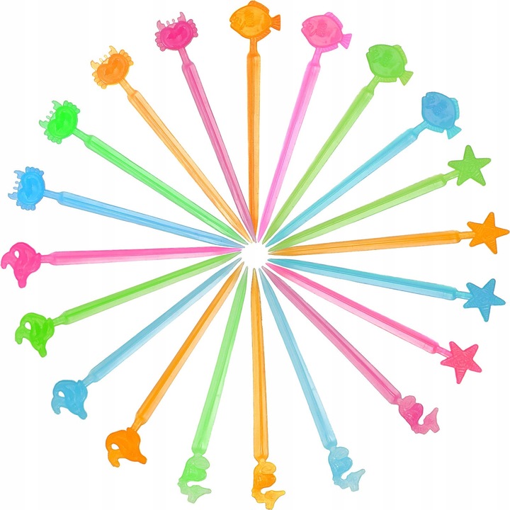 WIDELCZYKI DO PRZEKĄSEK DLA DZIECI WIDELCE DO OWOCÓW ŻYWNOŚCI WIDELCE 90SZT