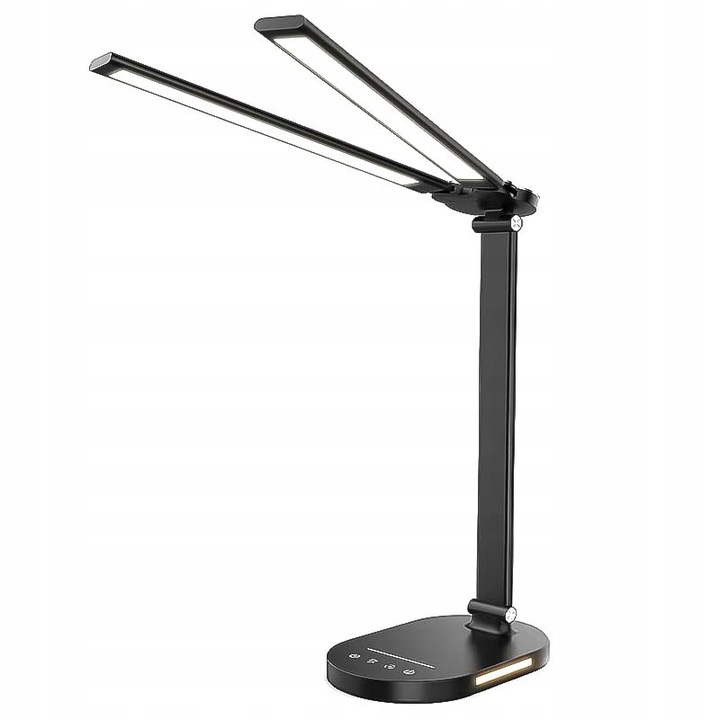 Podwójna Lampka Biurkowa LED Lampa na Biurko Kreślarska 24W Aluminium