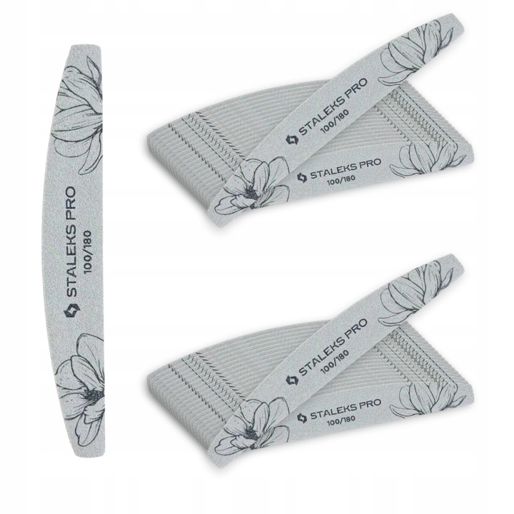 Pilnik do paznokci STALEKS mineralny PÓŁKSIĘŻYC łódka 100/180 100