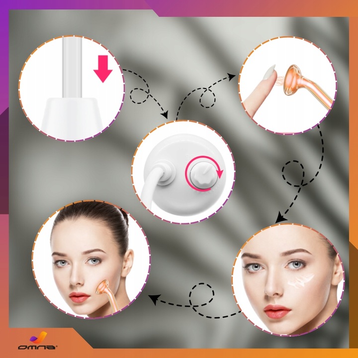 Urządzenie darsonval derma wand pro najmocniejszy LZ006A 4 elektrody peloty