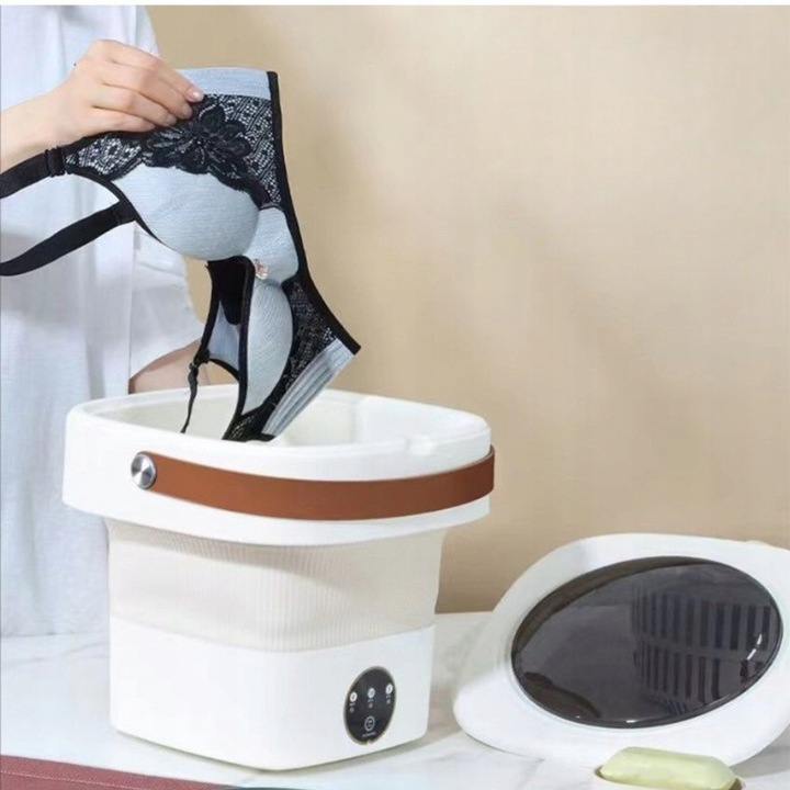 PRALKA TURYSTYCZNA PRZENOŚNA MINI SKŁADANA AUTOMATYCZNA Z WIROWANIEM