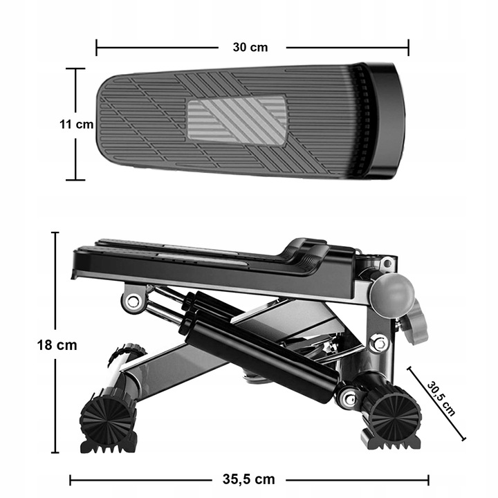 STEPPER PROSTY DO ĆWICZEŃ FITNESS AEROBIKU STEPER Z LINKAMI LICZNIKIEM MATĄ