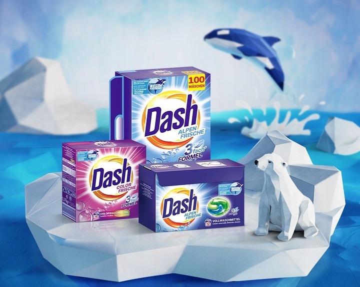 DASH Frische Kapsułki do prania białych ubrań niemieckie DE 3in1 60szt