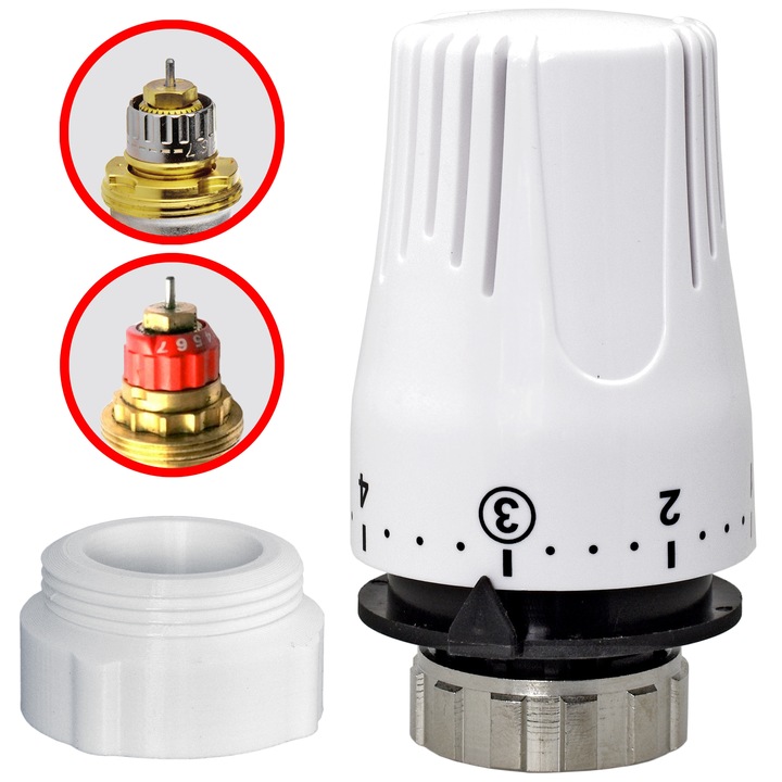 AWS-L Głowica Regulator Pokrętło M30x1,5 Grzejnikowa UNIWERSALNA