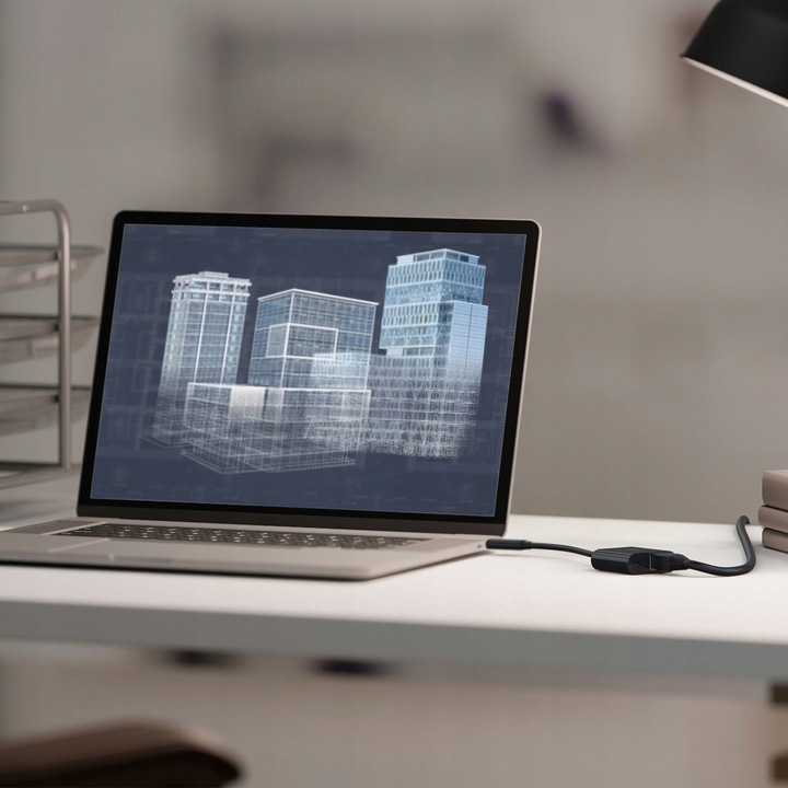 Adapter z ładowaniem USB-C PD 3.0 100W do GB Ethernet, Belkin przejściówka