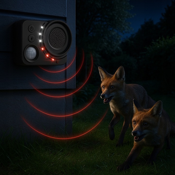 ODSTRASZACZ GRYZONI KUNY MYSZY MOCNY CZUJNIK RUCHU RIWALL RSK-01