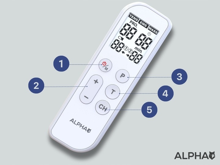Bezprzewodowy Elektrostymulator TENS EMS Masaż 3w1 18 Programów