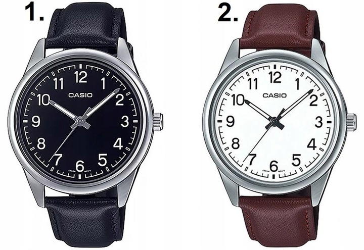 ZEGAREK MĘSKI CASIO MTP-V005L skórzany + BOX +GRAWER