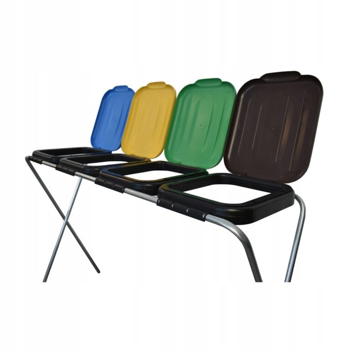 KOSZ STOJAK NA WORKI DO SEGREGACJI ŚMIECI 4 x 120l