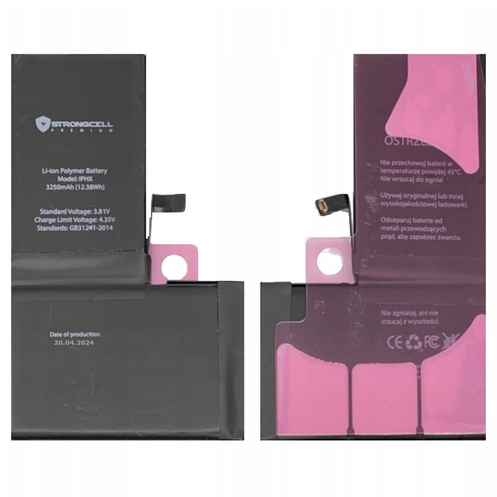 Bateria do iPhone X Większa Pojemność A1865 A1901 STRONGCELL ŚWIEŻA