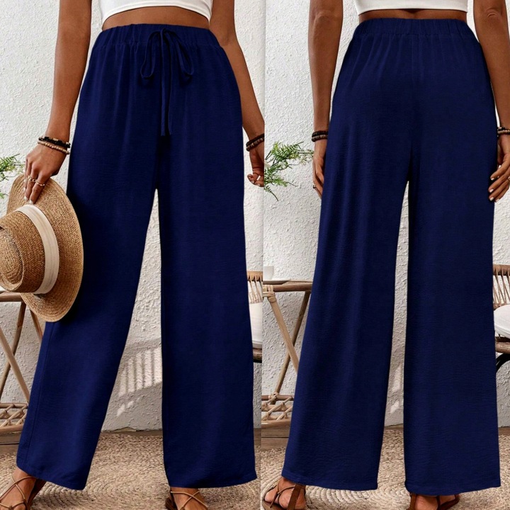 SZEROKIE luźne SPODNIE damskie KULOTY proste KOLORY