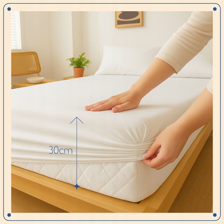 Prześcieradło Nieprzemakalne z Gumką 140x200 Wodoodporne Wodoszczelne