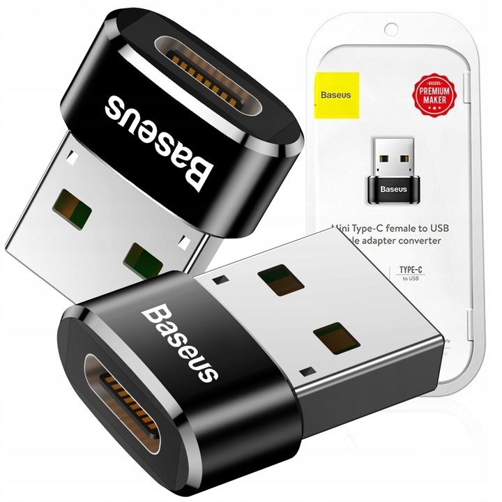 BASEUS ADAPTER PRZEJŚCIÓWKA Z USB-C DO USB OTG DO KOMPUTERA ŁADOWARKI 2 SZT