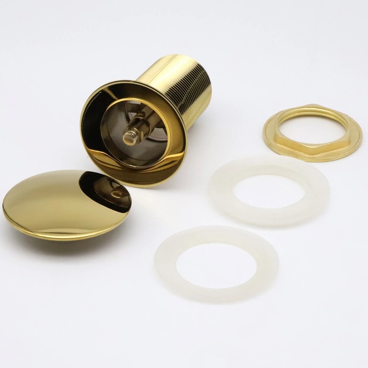 ZŁOTY KLIK KLAK KOREK AUTOMATYCZNY DO UMYWALKI BEZ PRZELEWU