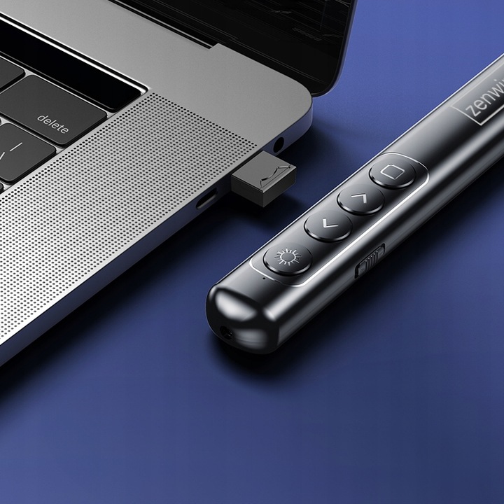 Wskaźnik Prezenter Laserowy Bezprzewodowy Pilot Laser USB do Prezentacji ZW