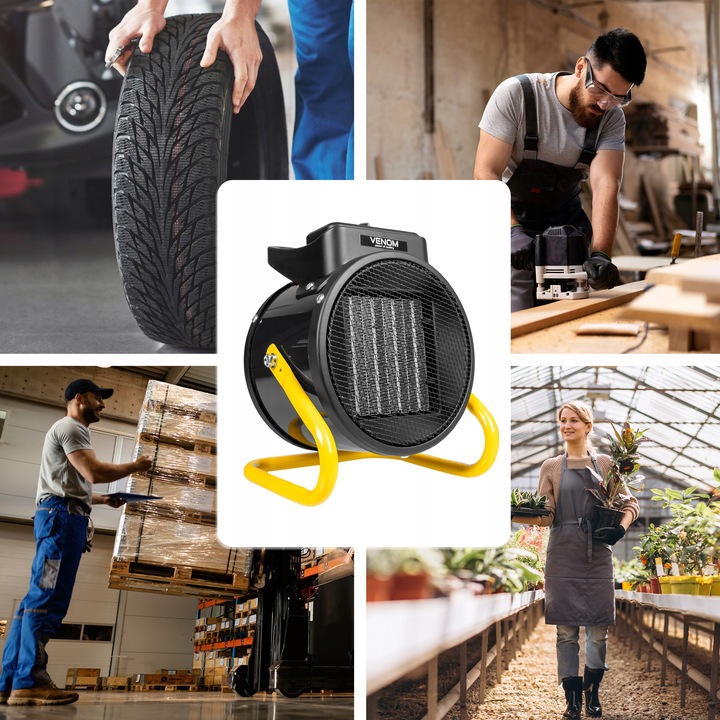 NAGRZEWNICA ELEKTRYCZNA GRZEJNIK 2000W CERAMICZNA FARELKA TERMOSTAT