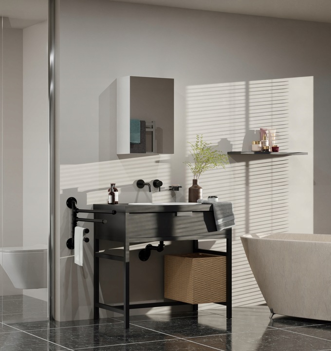 Szafka Wisząca z Lustrem nad Umywalkę Łazienkowa BIAŁA Pola 1xDrzwi 40