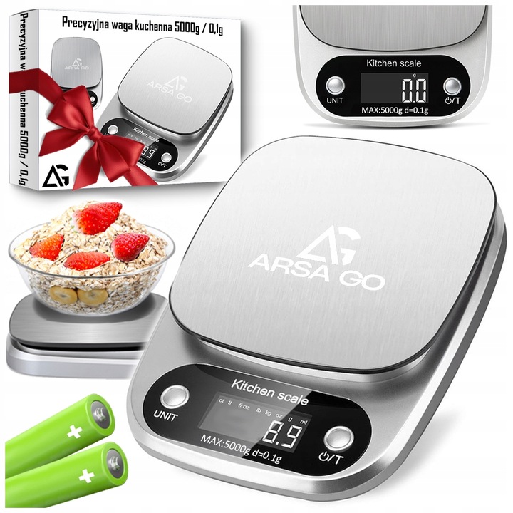 PRECYZYJNA WAGA KUCHENNA 5000g I 0,1g WYŚWIETLACZ LCD JUBILERSKA