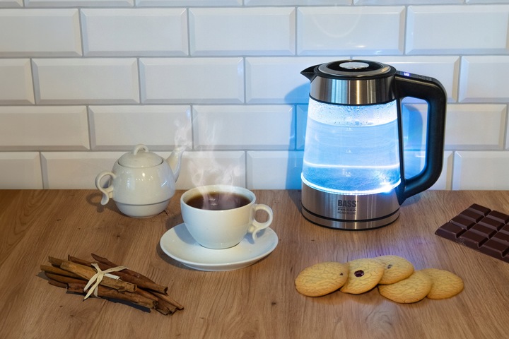 CZAJNIK ELEKTRYCZNY 1,7L 2200W REG TEMP 40-100°C SZKLANY BEZPRZEWODOWY